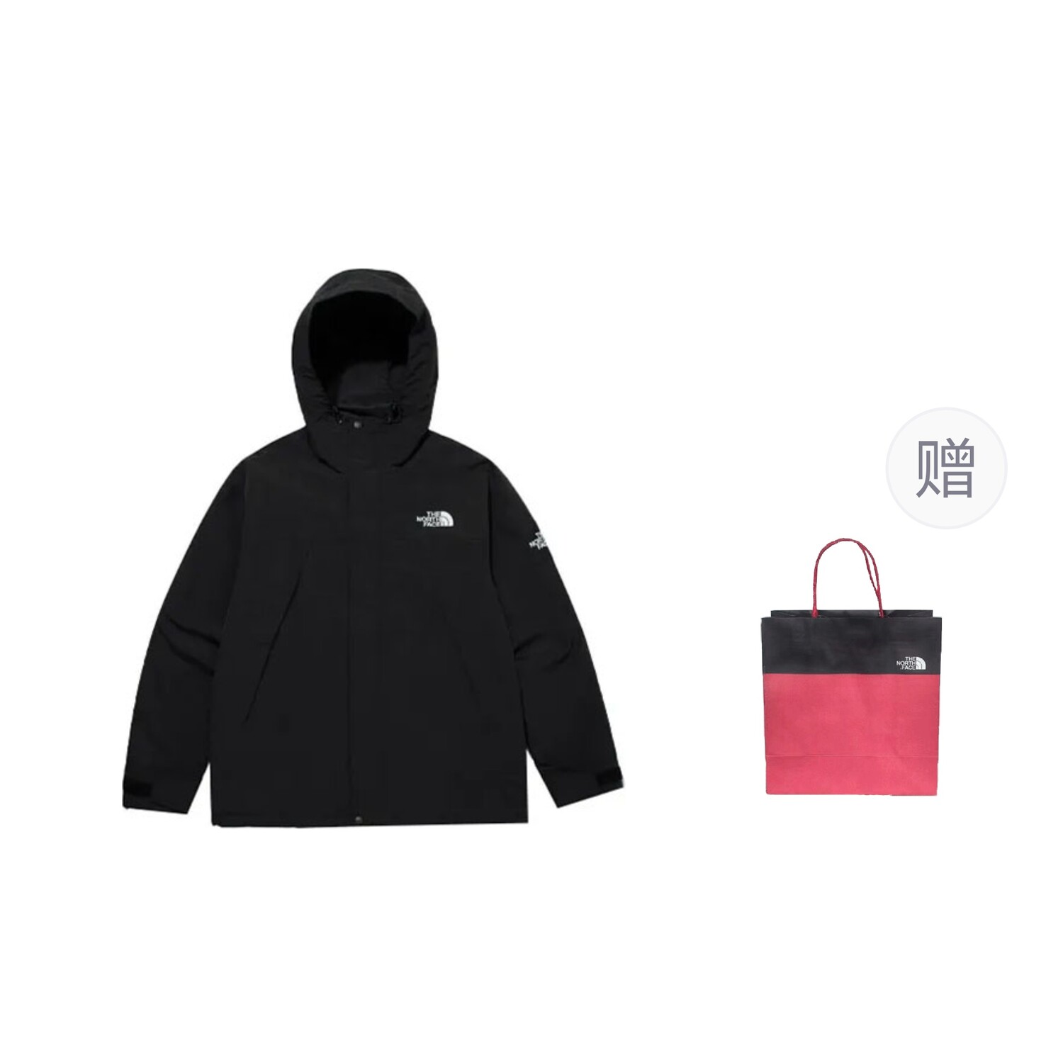 

Ветровка куртка унисекс черный + подарочный пакет The North Face