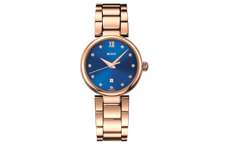 

MIDO Часы Baroncelli Collection Quartz Movement Women's Watch Watch 29mm Blue Dial, Blue