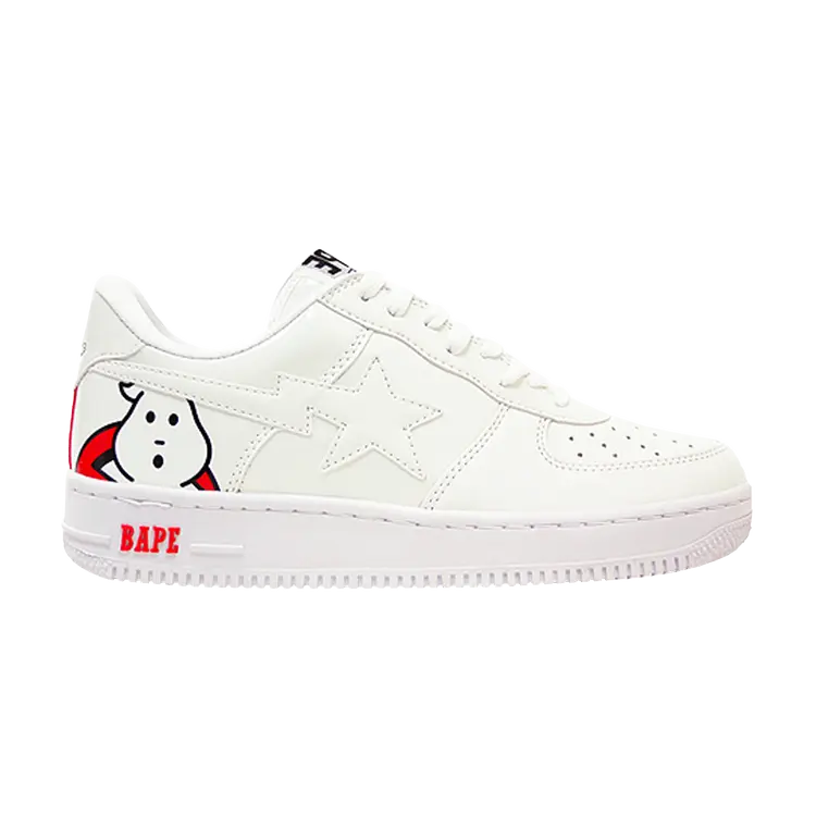 

Кроссовки BAPE Ghostbusters x Bapesta Low 'White', белый, Белый;серый, Кроссовки BAPE Ghostbusters x Bapesta Low 'White', белый