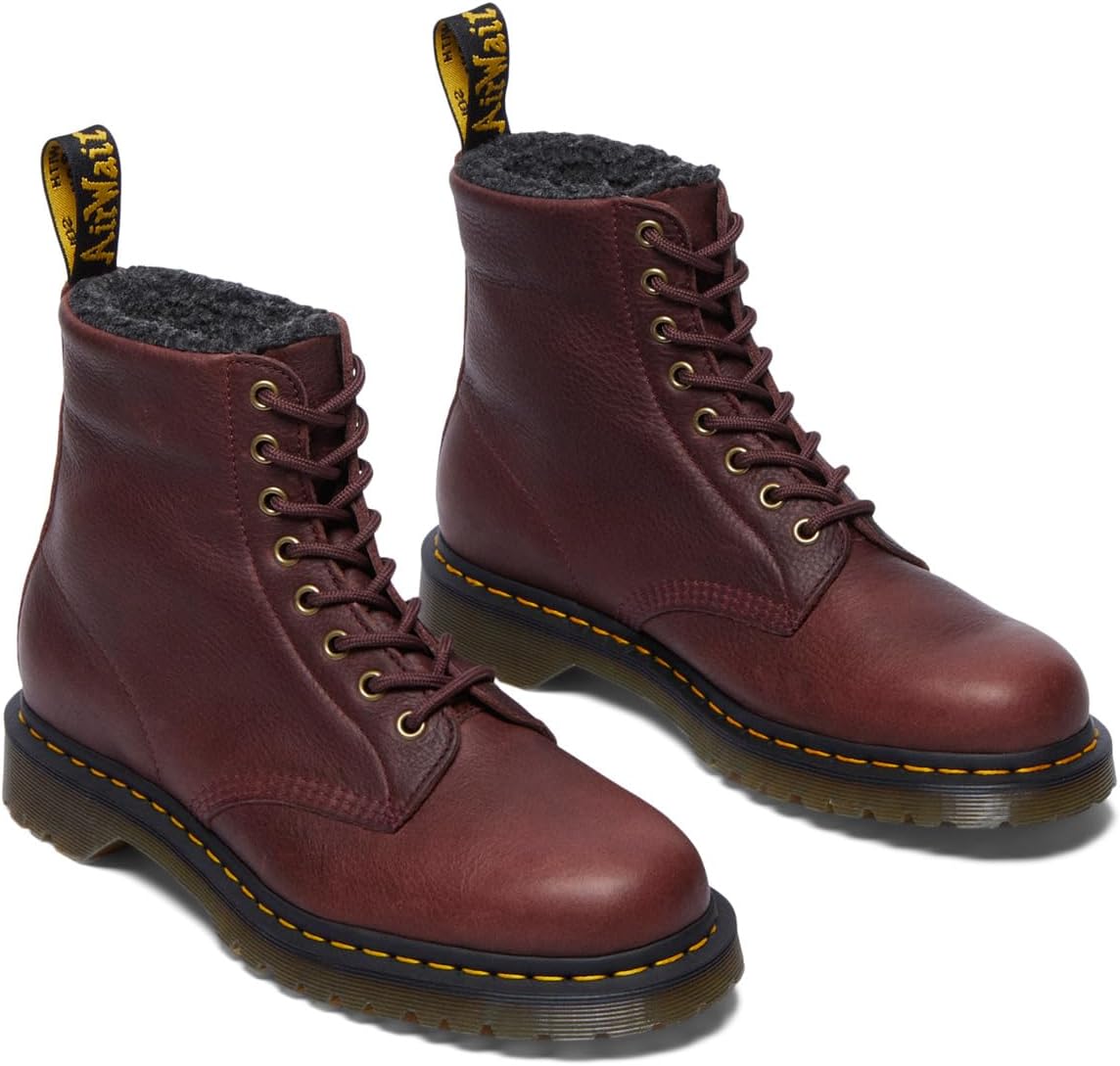 Ботинки Dr. Martens 1460 Warm Wair Grizzly, красный