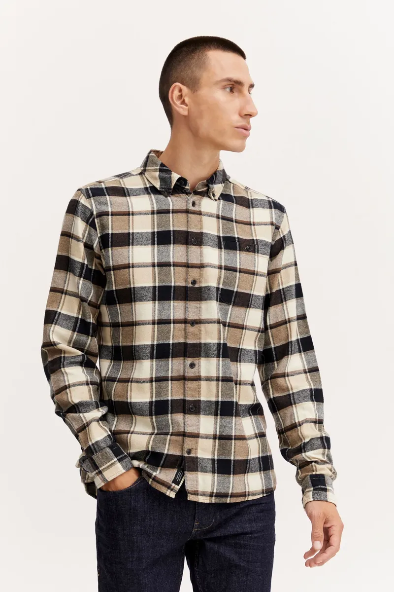 

Рубашка с длинными рукавами из смесового материала "BLEND BHShirt", серебристый