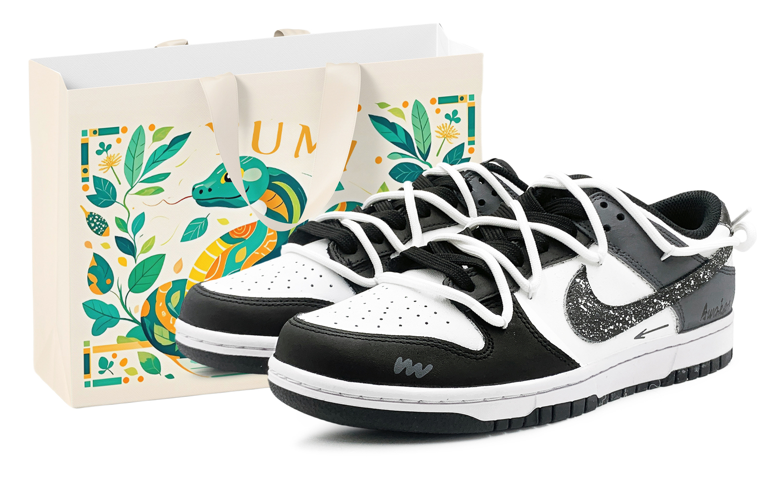 

Nike Износостойкие, дышащие низкие скейтбордные кроссовки Dunk Coverage, унисекс, черный и серый