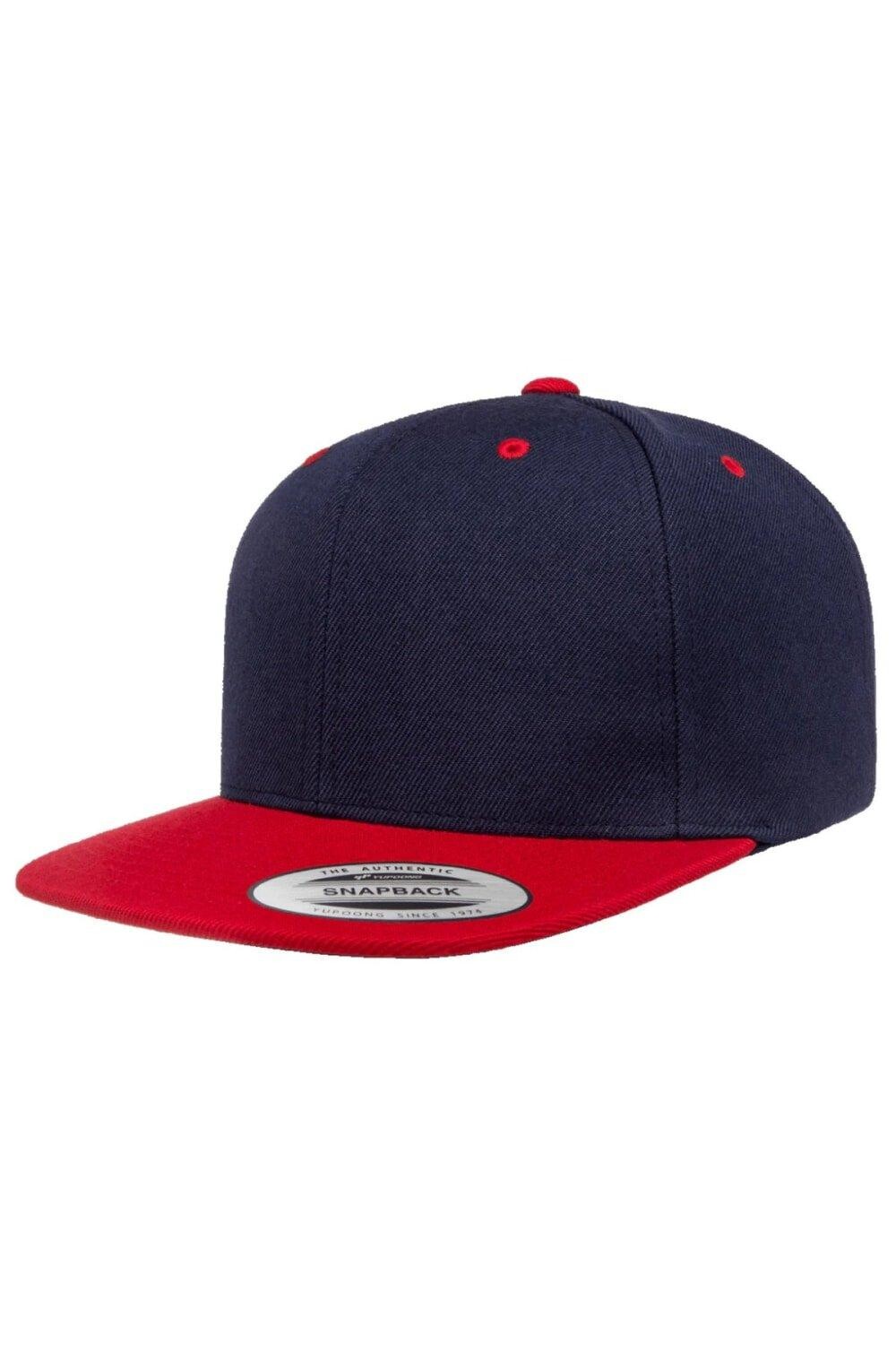 

Классическая двухцветная кепка Snapback премиум-класса Yupoong, темно-синий