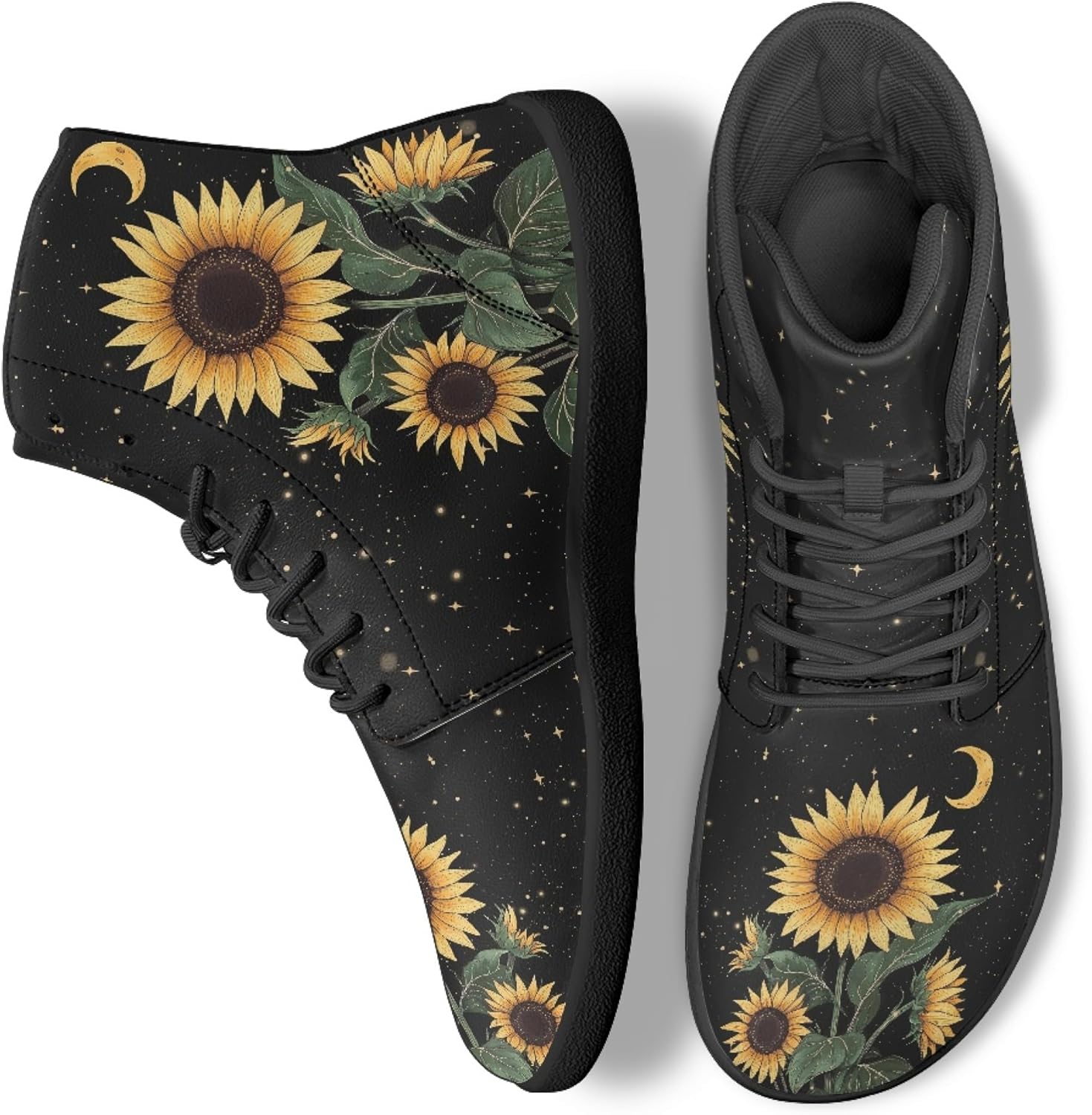 

Кроссовки Novelty Print на высокой подошве для мужчин и женщин, повседневные обувь на шнуровке, босоножки Arleeorkee, Sunflower