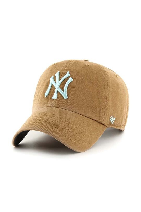 

Хлопковая бейсболка New York Yankees 47 brand, бежевый