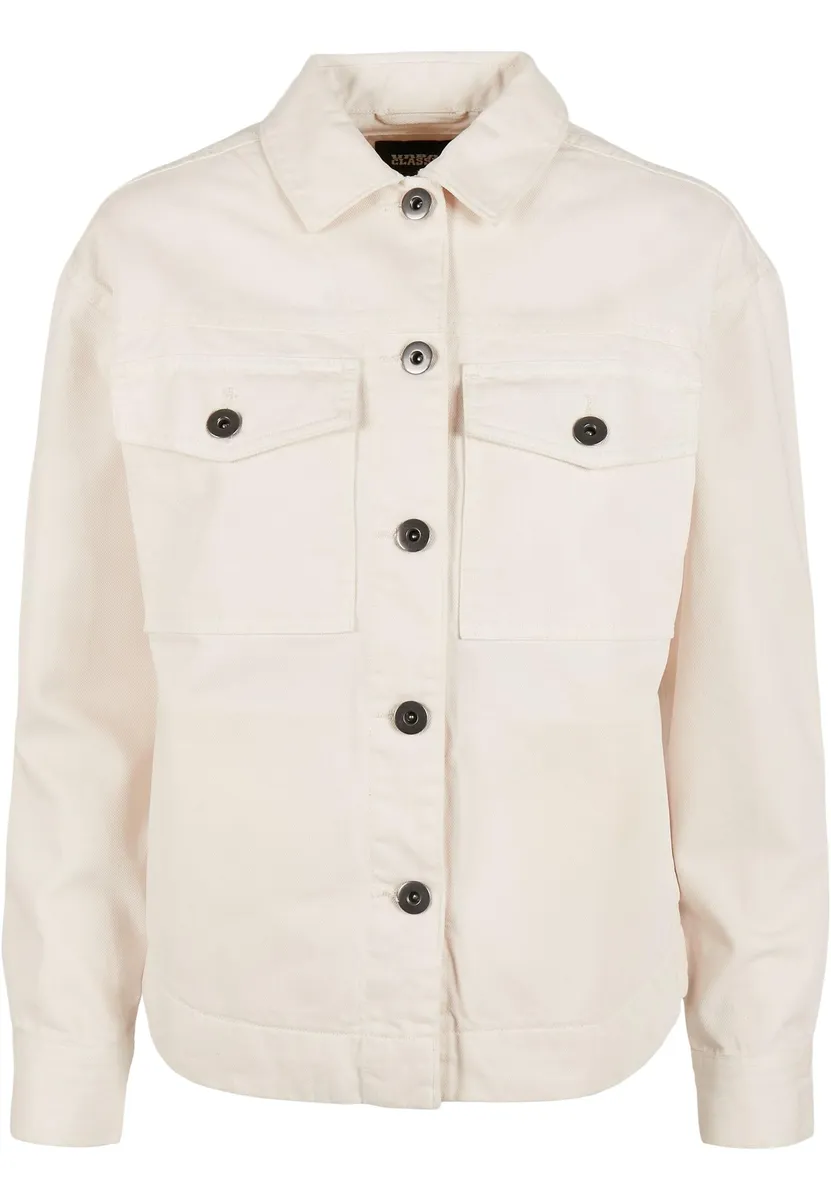 

Куртка всепогодная URBAN CLASSICS " Urban Classics Women's Ladies Oversized Shirt Jacket" (1 шт.), без капюшона, белый