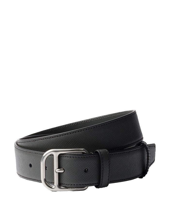 

Ремень из кожи Saffiano Prada, серый