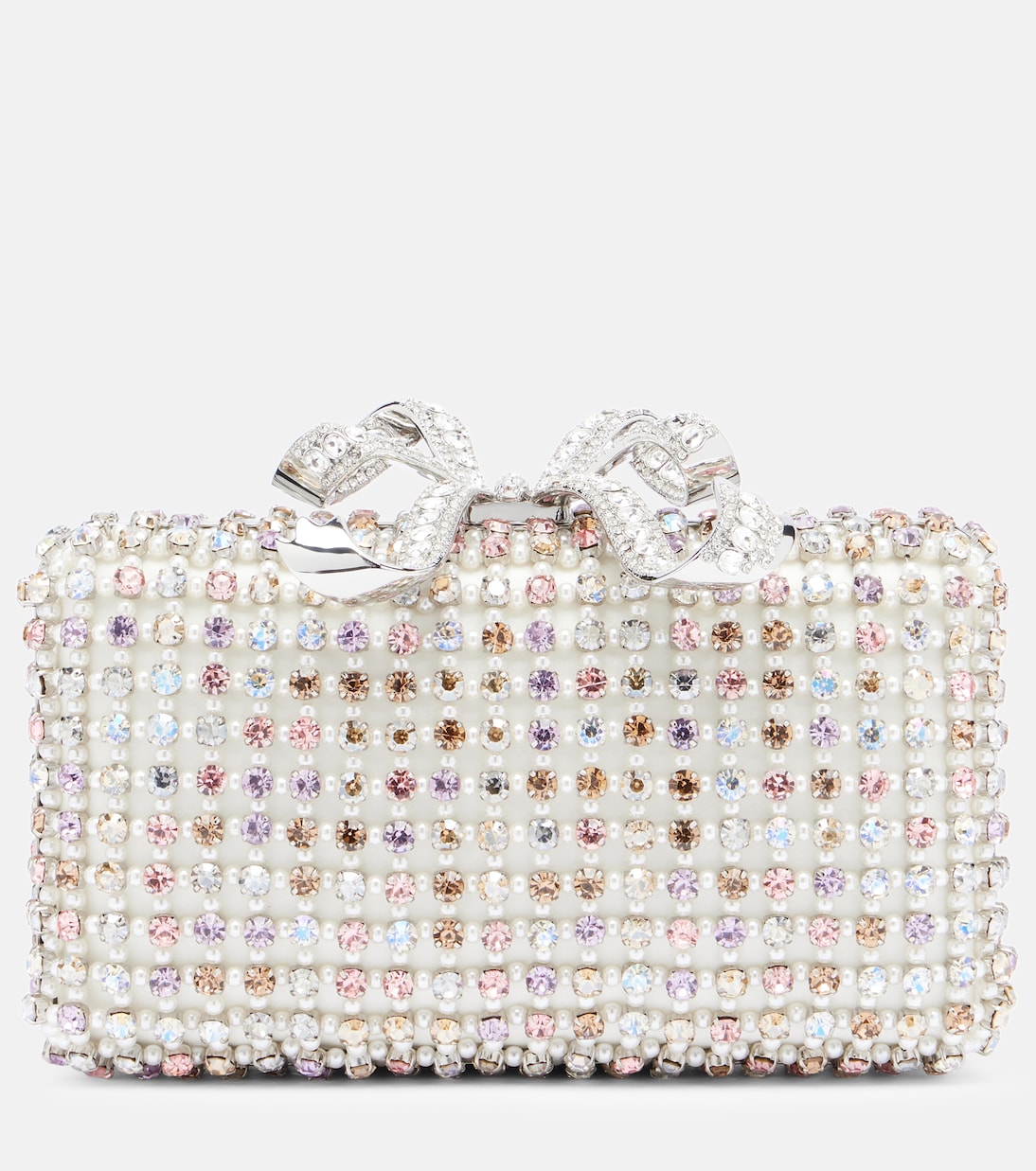 

Клатч Bow Mini, украшенный кристаллами Self-Portrait, разноцветный