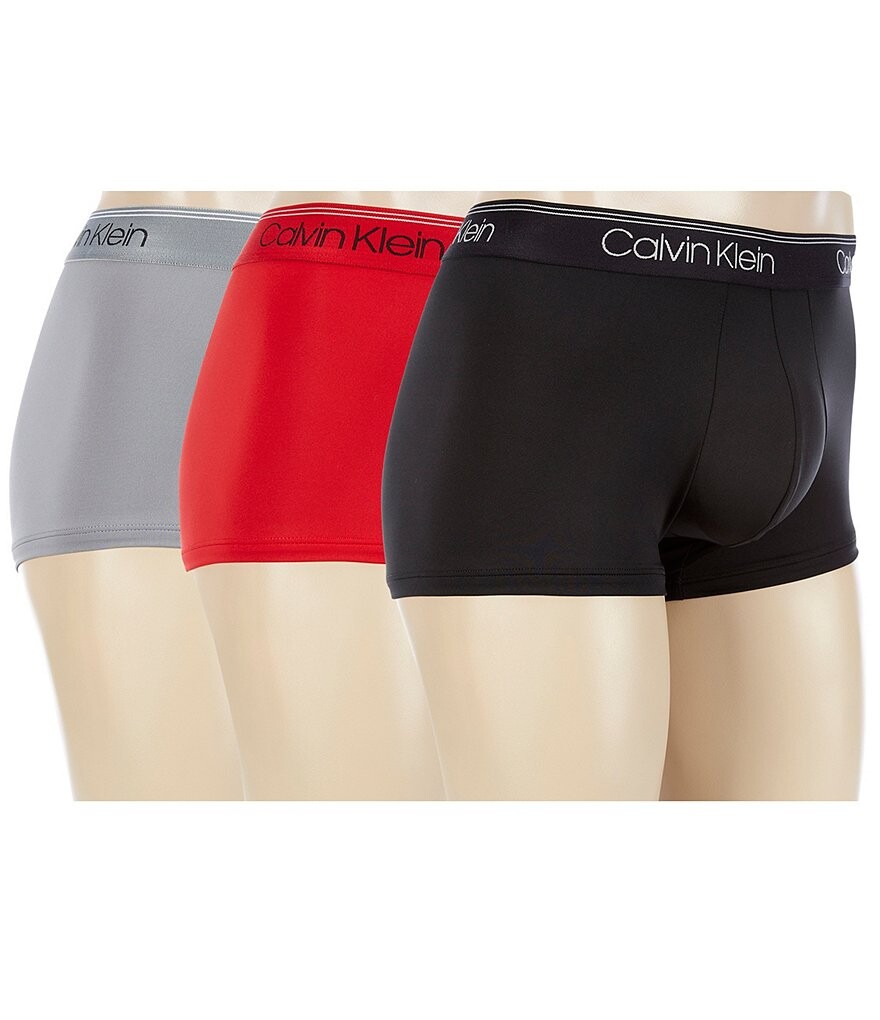 

Calvin Klein однотонные плавки микро-стретч с низкой посадкой, 3 шт., черный