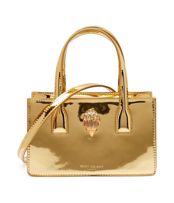 

Сумка-тоут кожаная Kurt Geiger 690-Mini Bond, золотой
