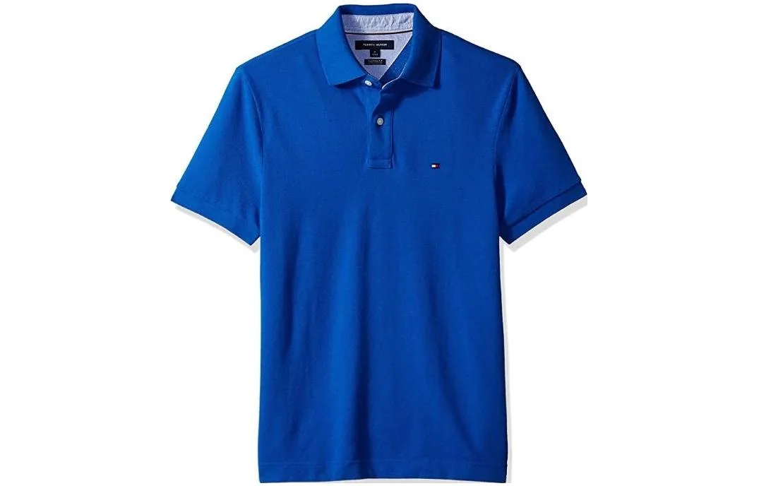 Поло на пуговицах Tommy Hilfiger, Royal Blue