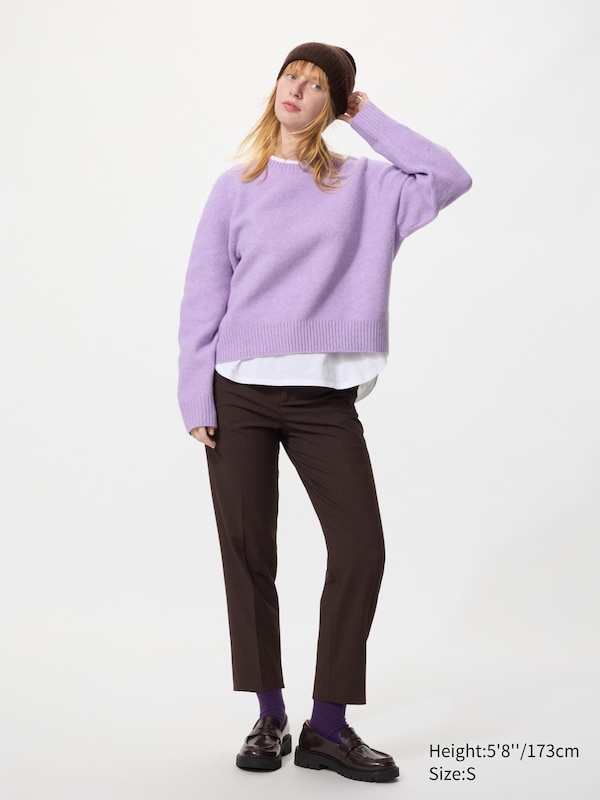 

Классические брюки до щиколотки Uniqlo, 38 dark brown