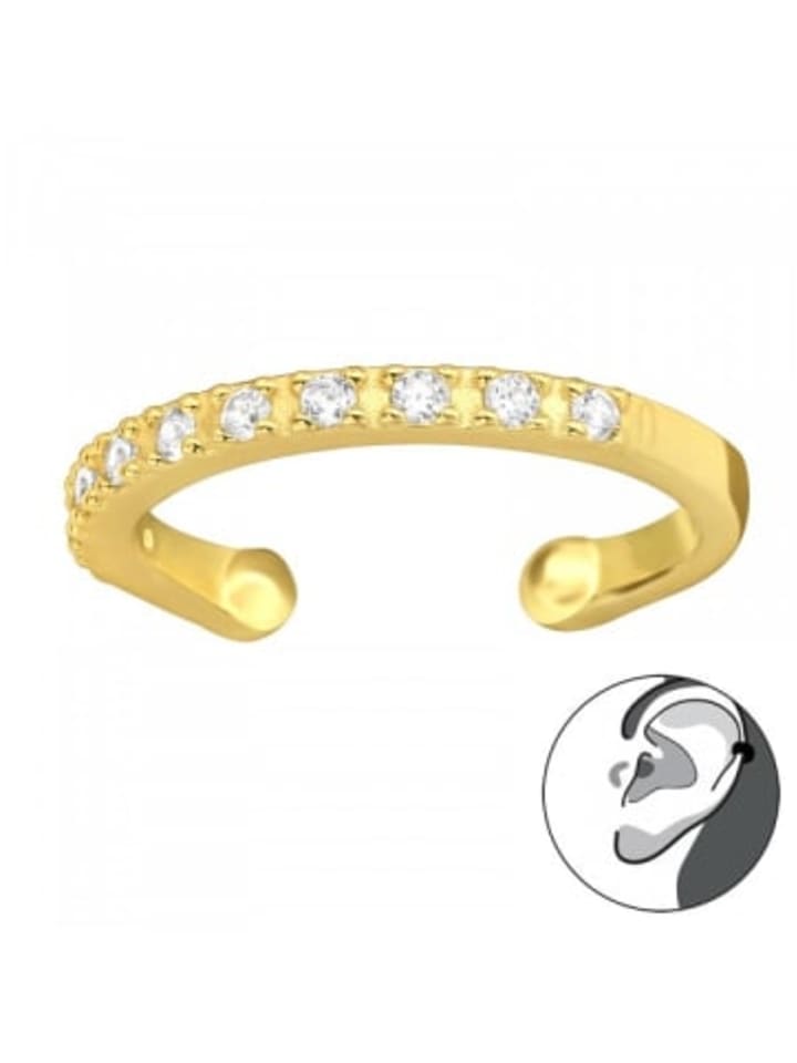 

Alexander York Серьга-кафф с цирконием в золоте