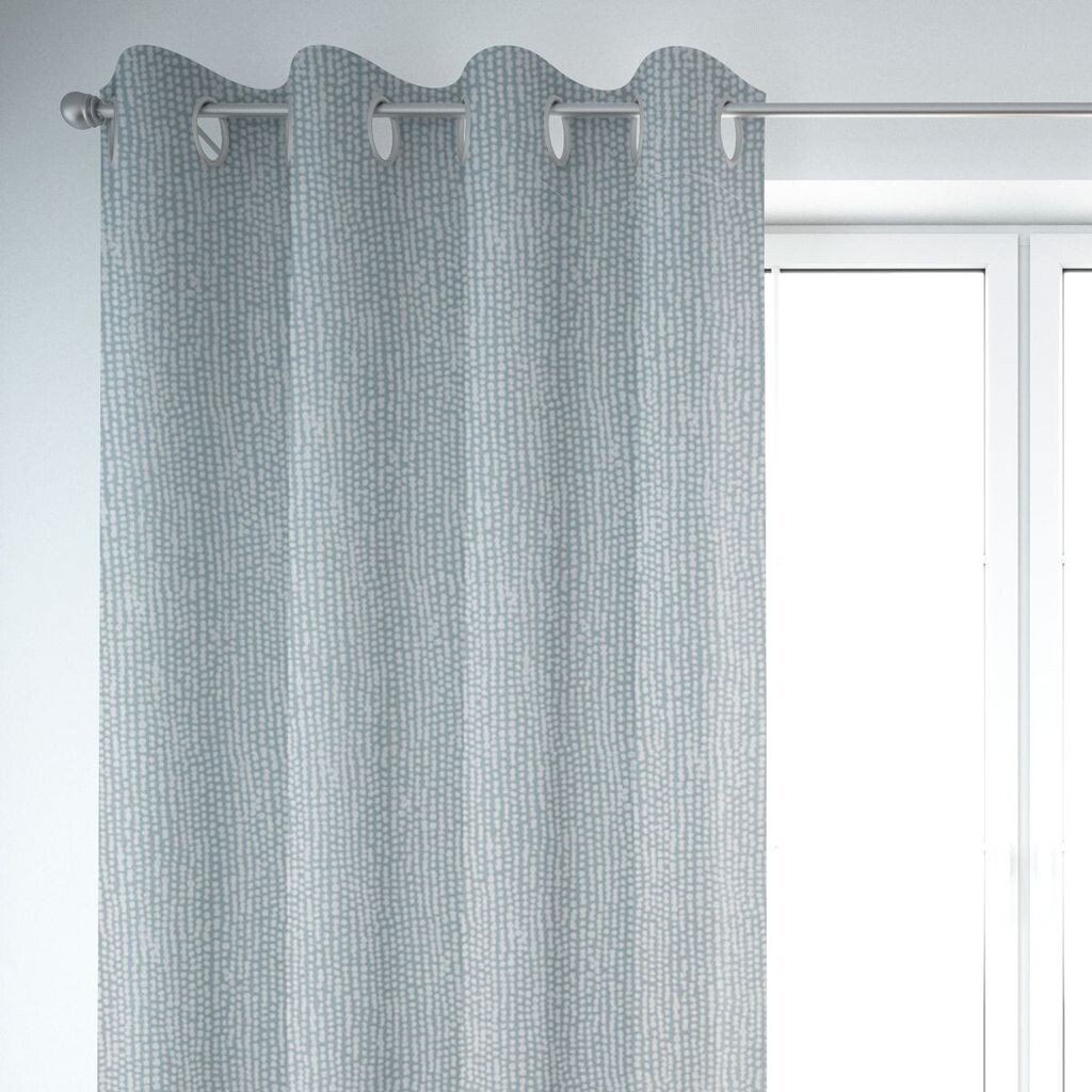 

AmeliaHome Blackout Curtain Бархатная дизайнерская штора с люверсами, Цвет: Белый, Размер: 145 x 245 см Schöner-Leben, синий