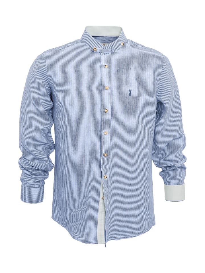 

Almsach Рубашка с воротником-стойкой 901LI-LA синего цвета