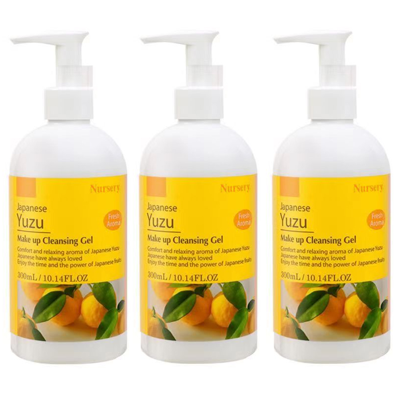 

Гелевое средство для снятия макияжа, увлажняющее, борющееся с акне, успокаивающее, увлажняющее, отшелушивающее и очищающее Nursery, pomelo makeup removal milk 300ml*3