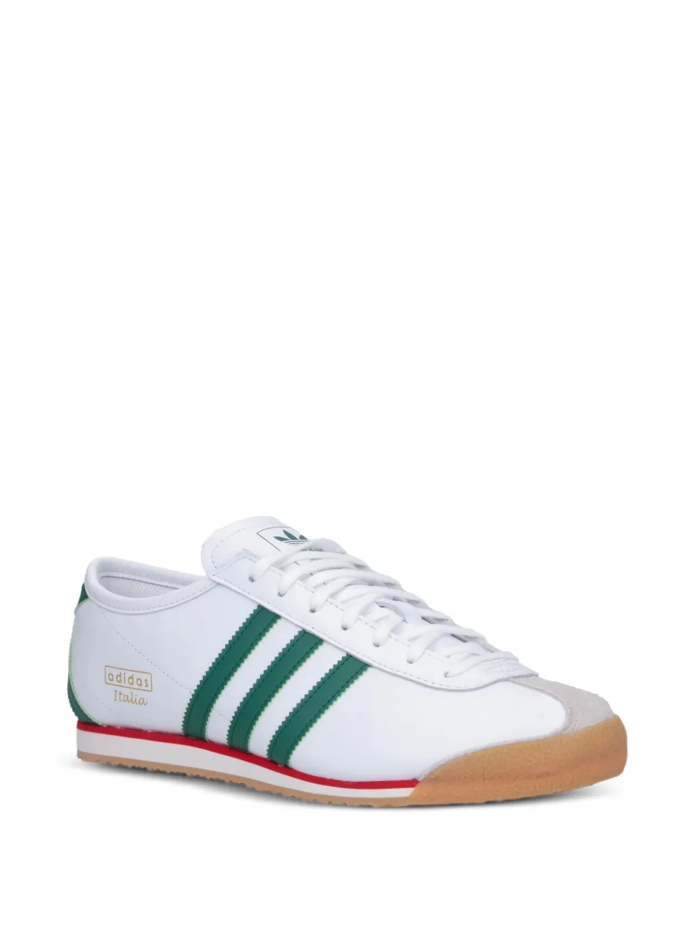 Итальянские кожаные кроссовки с тремя полосками 70-х годов adidas, белый — фото 2