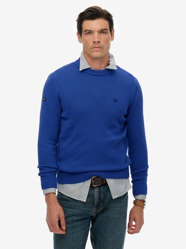 

Преппи джемпер из хлопка Superdry, Cobalt Blue