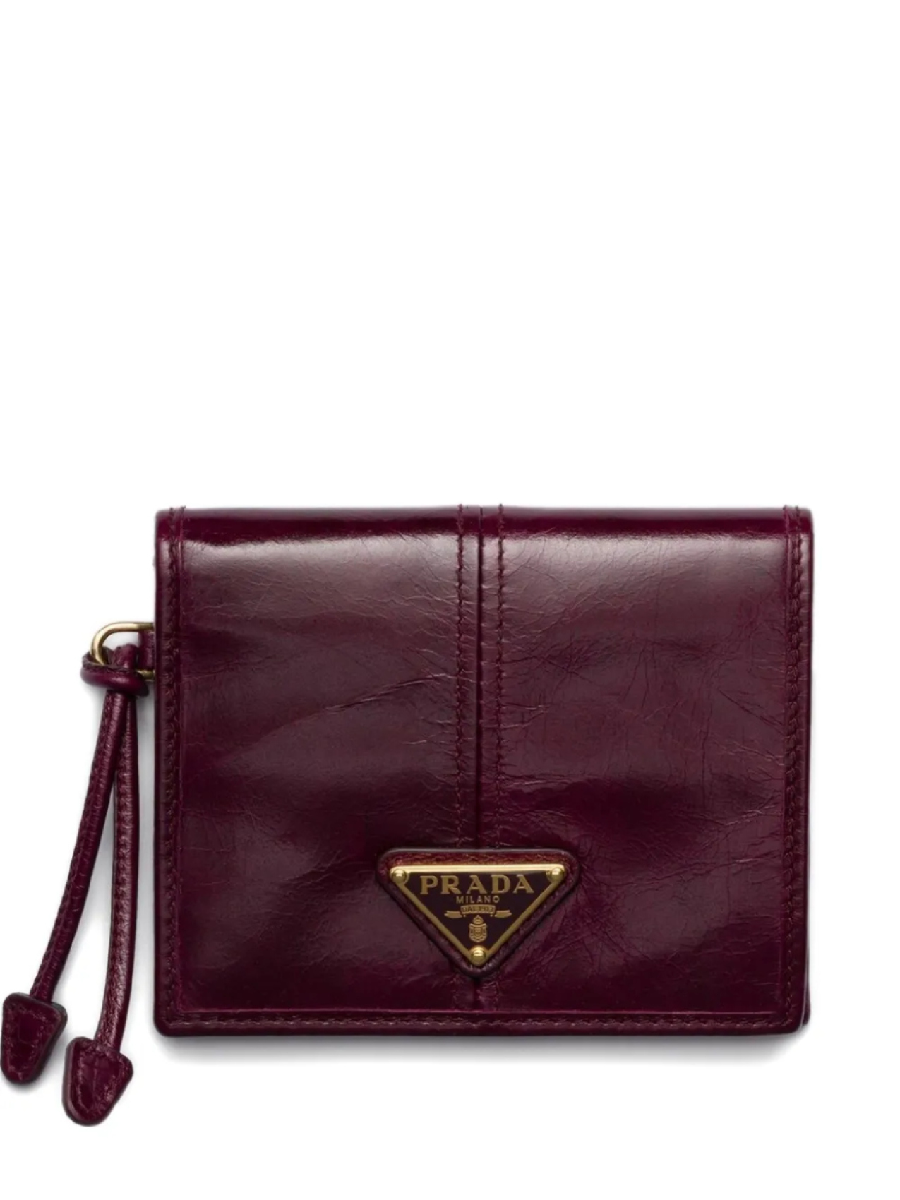 

Prada лакированный кошелек Soft Lux с логотипом, красный
