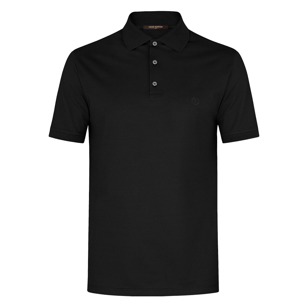 

Классическая короткая рубашка-поло Lv Pique LOUIS VUITTON, черный