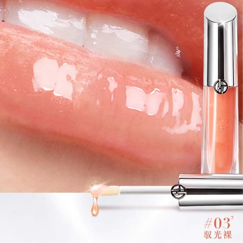 GIORGIO ARMANI AMANI Silver Tube блестящая увлажняющая помада-блеск с зеркальным эффектом, легко растушевывается, уход за губами, 3,5 мл — фото 2