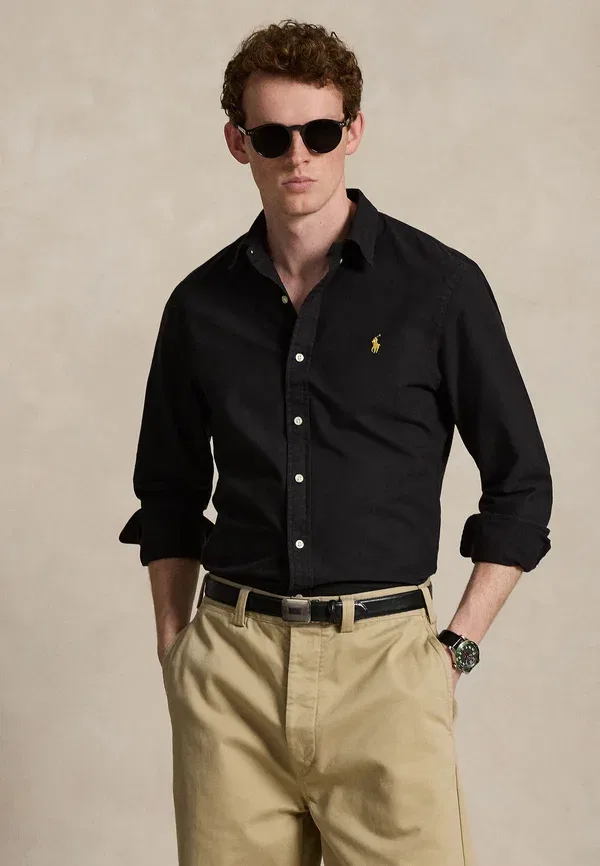 Рубашка оксфорд Slim fit Polo Ralph Lauren, черный