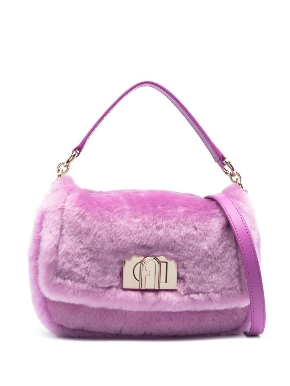 

Furla сумка из меха, фиолетовый
