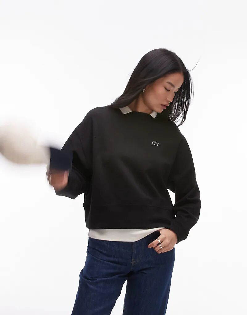 

Толстовка с круглым вырезом и логотипом Active черного цвета Lacoste