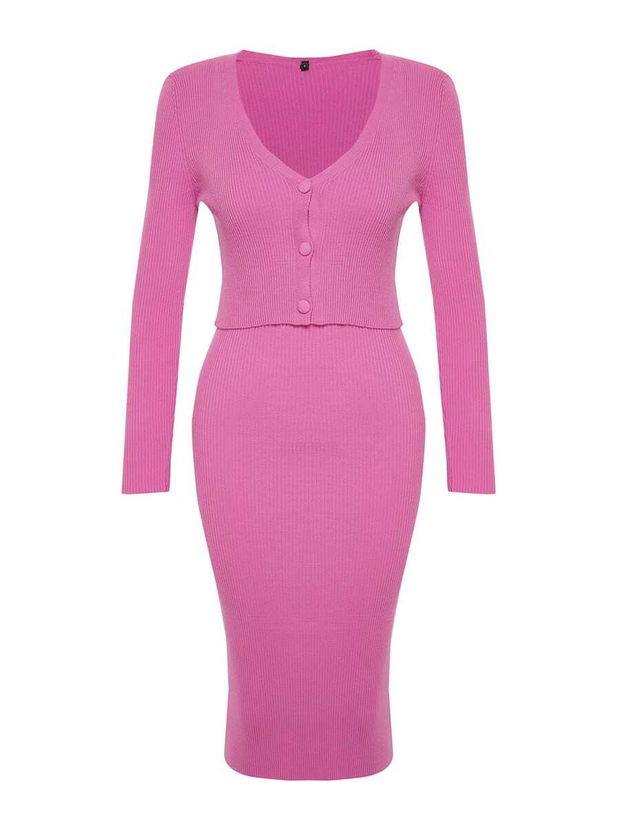 

Вязаное платье Trendyol Knitted dress, розовый