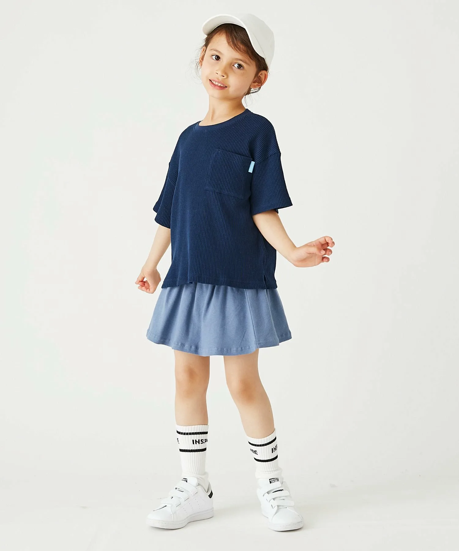 Юбка однотонные юбки длиной 1/4 Ever Closet, Matte Blue — фото 2
