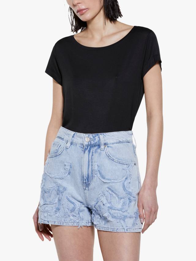 

Футболка с коротким рукавом и круглым вырезом SISLEY