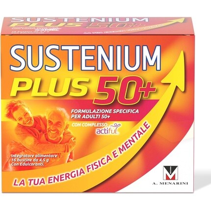 

Sustenium Plus 50+ Энергетическая добавка для взрослых с активным комплексом антиоксидантов, витаминами и минералами для вашей физической и умственной энергии