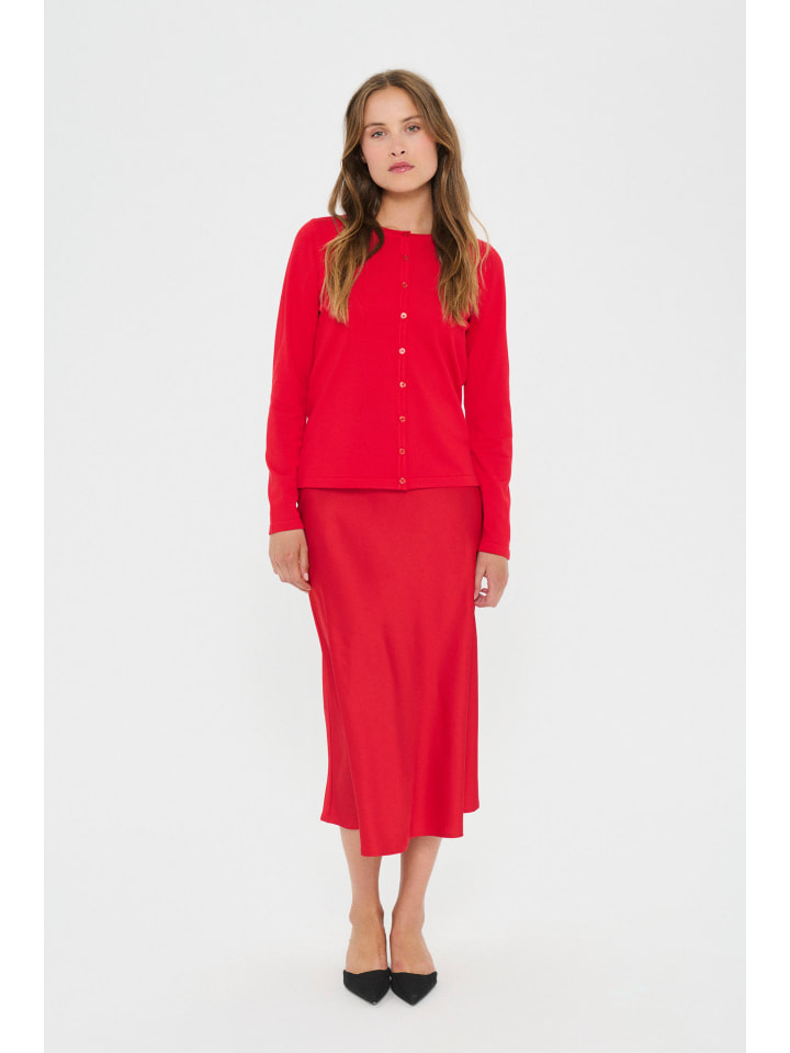 

Кардиган A8661, классический крой, цвет китайский красный SAINT TROPEZ