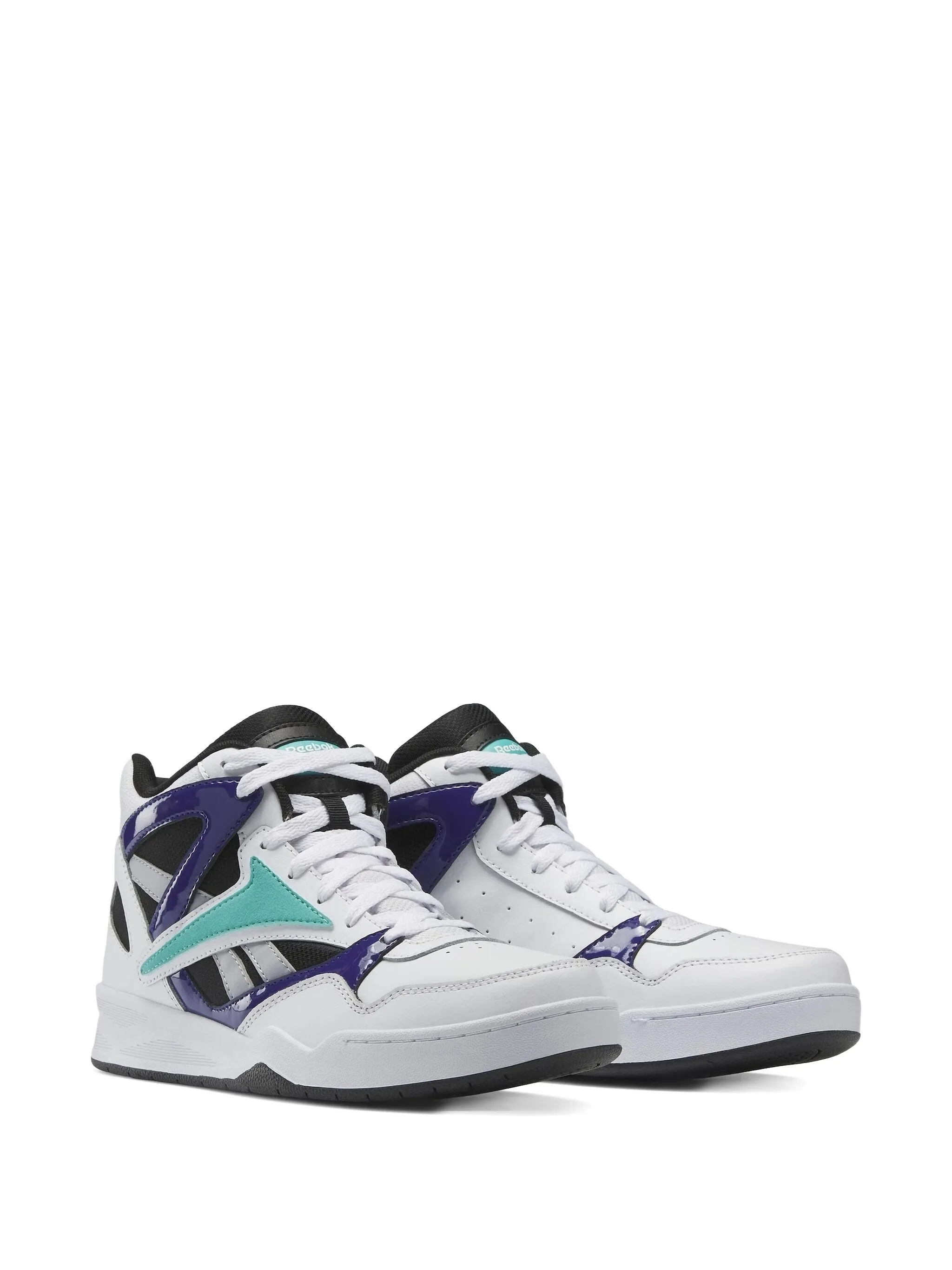 Кроссовки BB4500 High 2 White/Core Black/Classic Teal Reebok, белый — фото 2