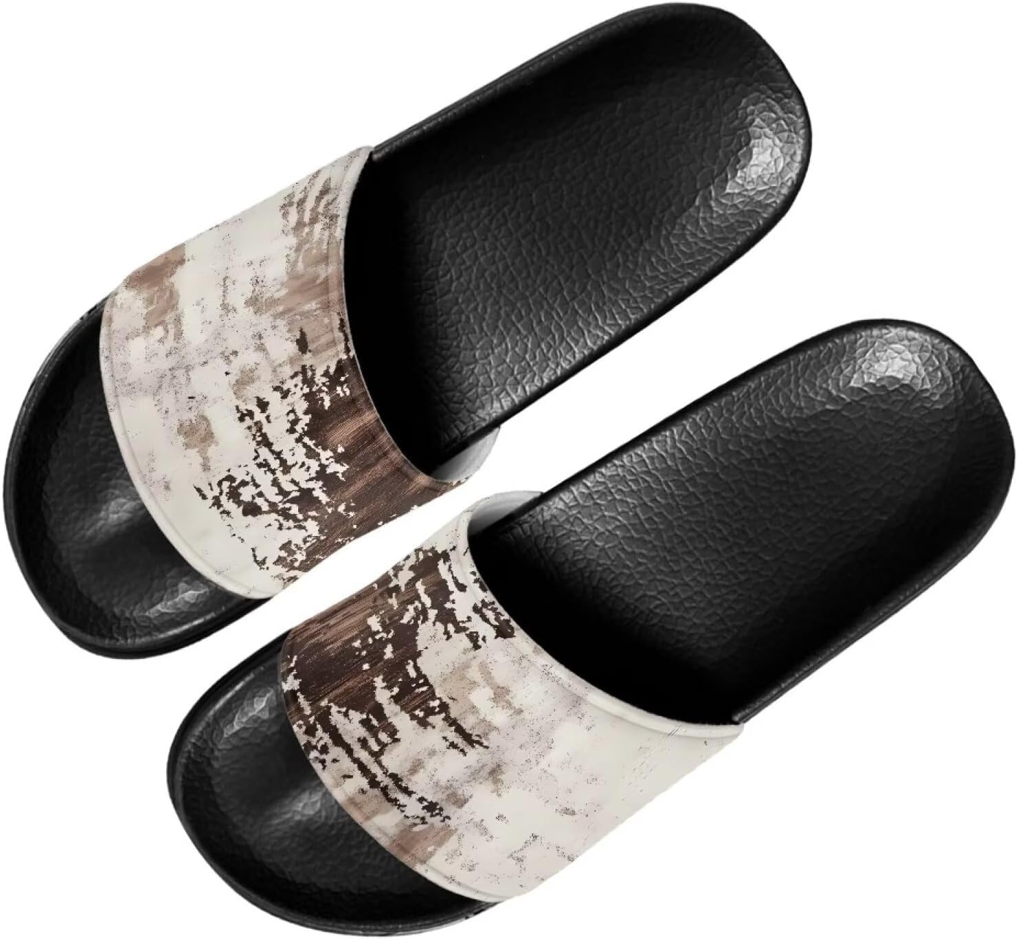 

Шлепанцы Cugasmaru для женщин и мужчин с оригинальным рисунком, открытым носком, мягкой подошвой, удобные домашние и для душа, Wood Print