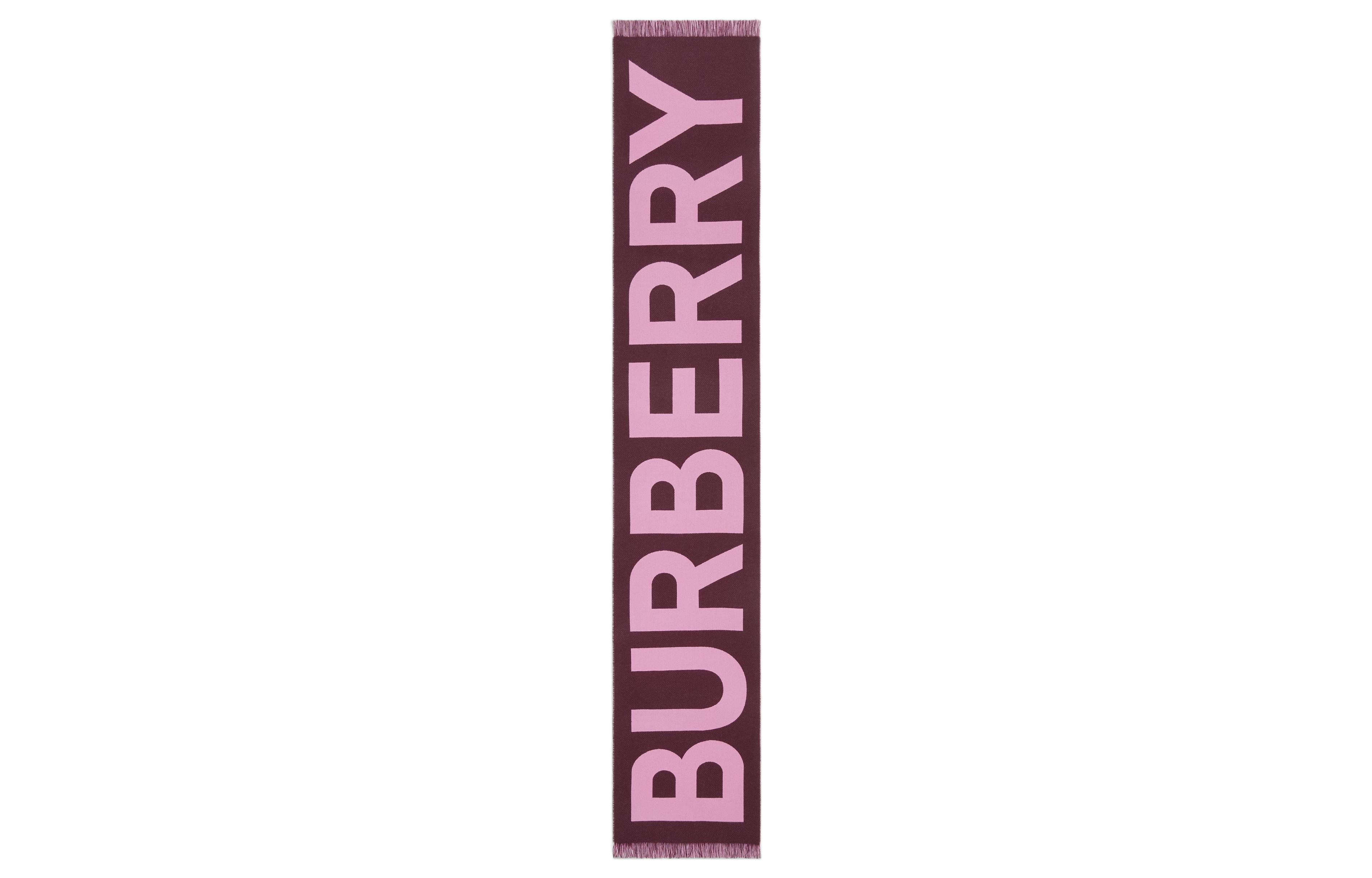 

Вязаный шарф женский розово-фиолетовый Burberry
