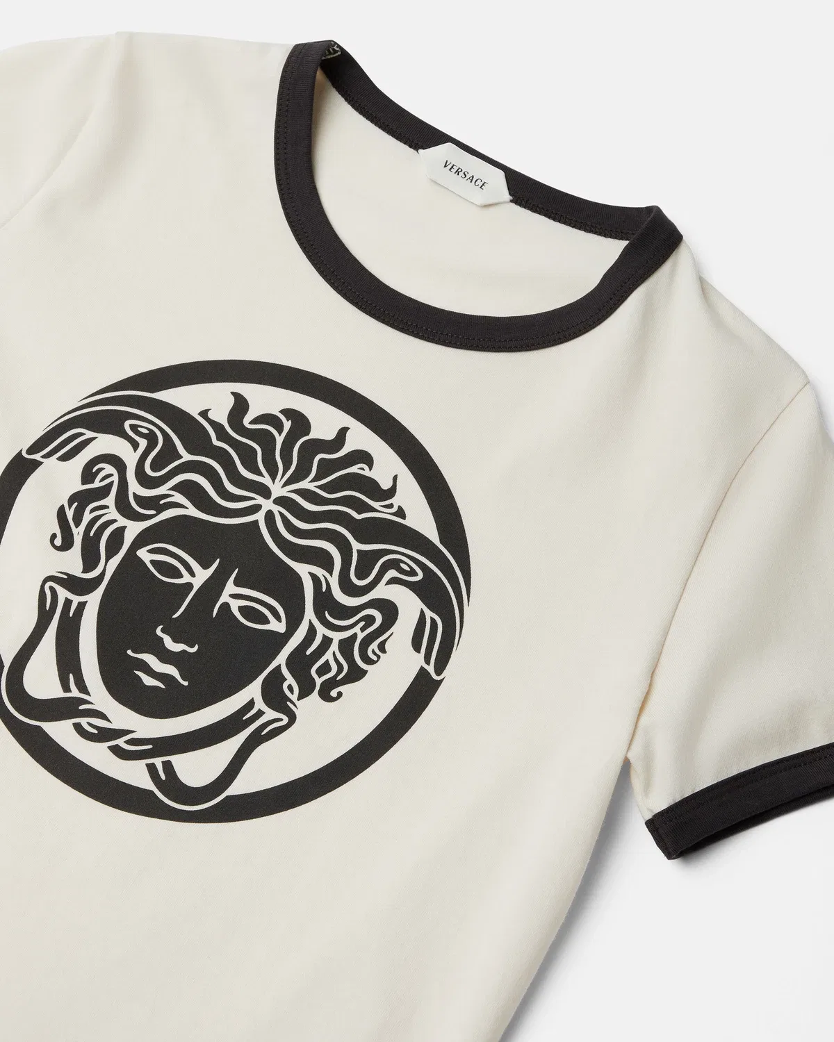 Детская футболка из хлопкового джерси с принтом VERSACE, белый — фото 3