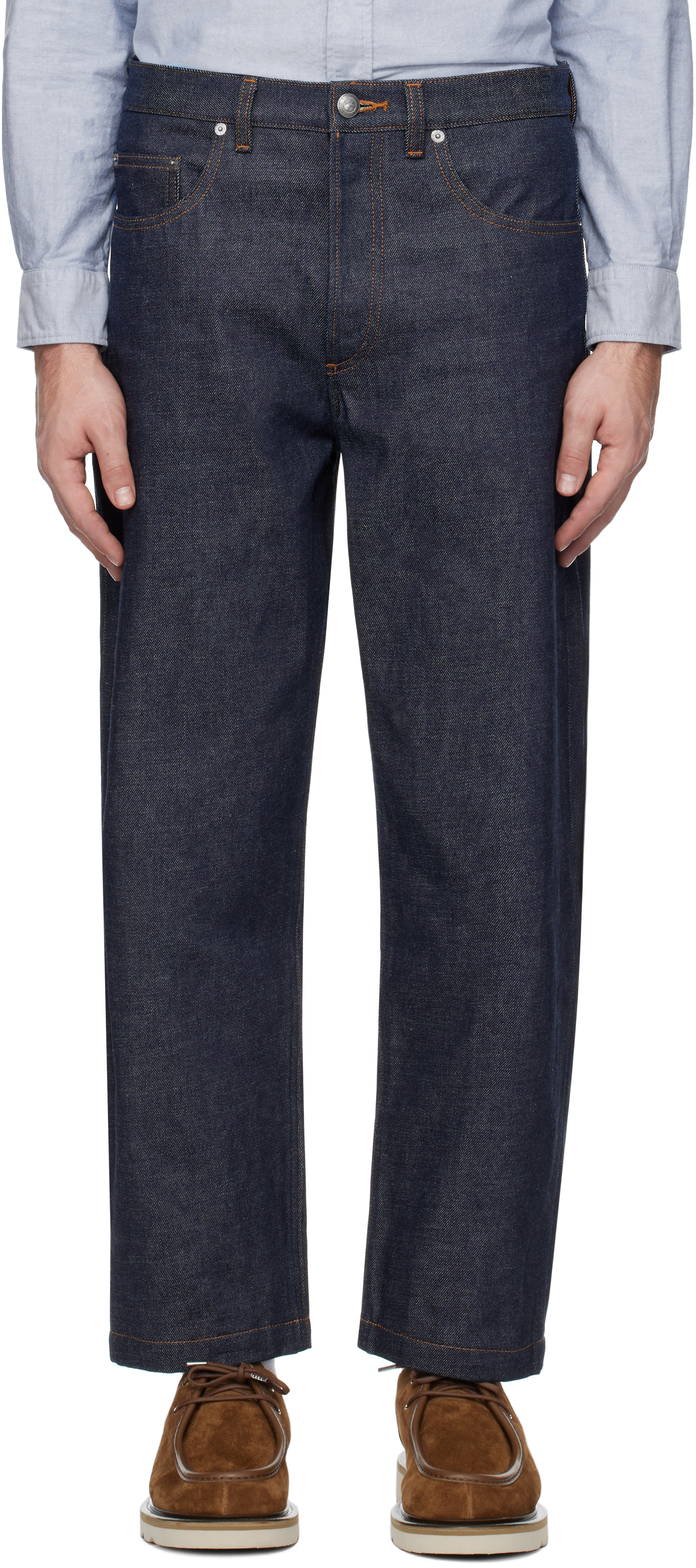 

Синие джинсы Achille A.P.C., индиго