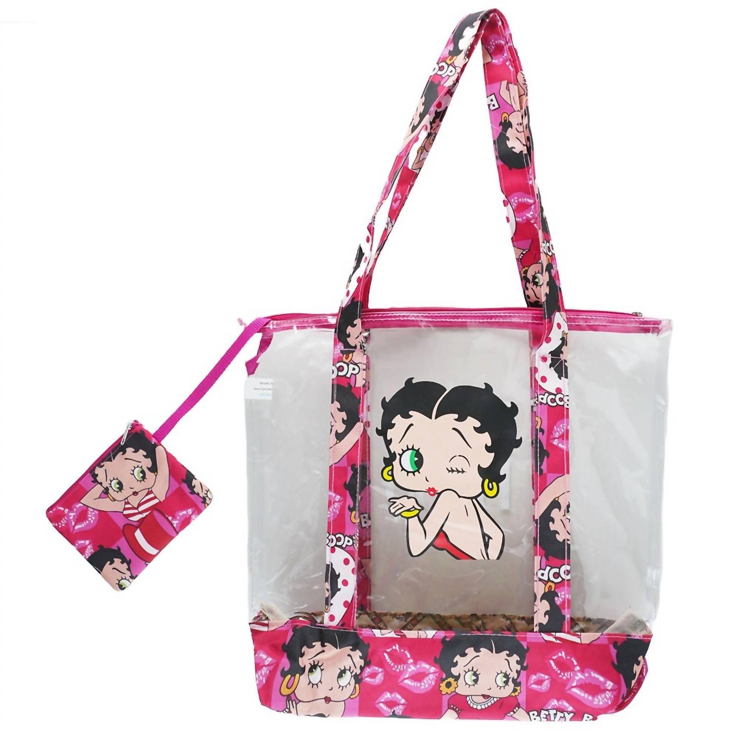 

Женская прозрачная сумка для покупок в розовом цвете Betty Boop