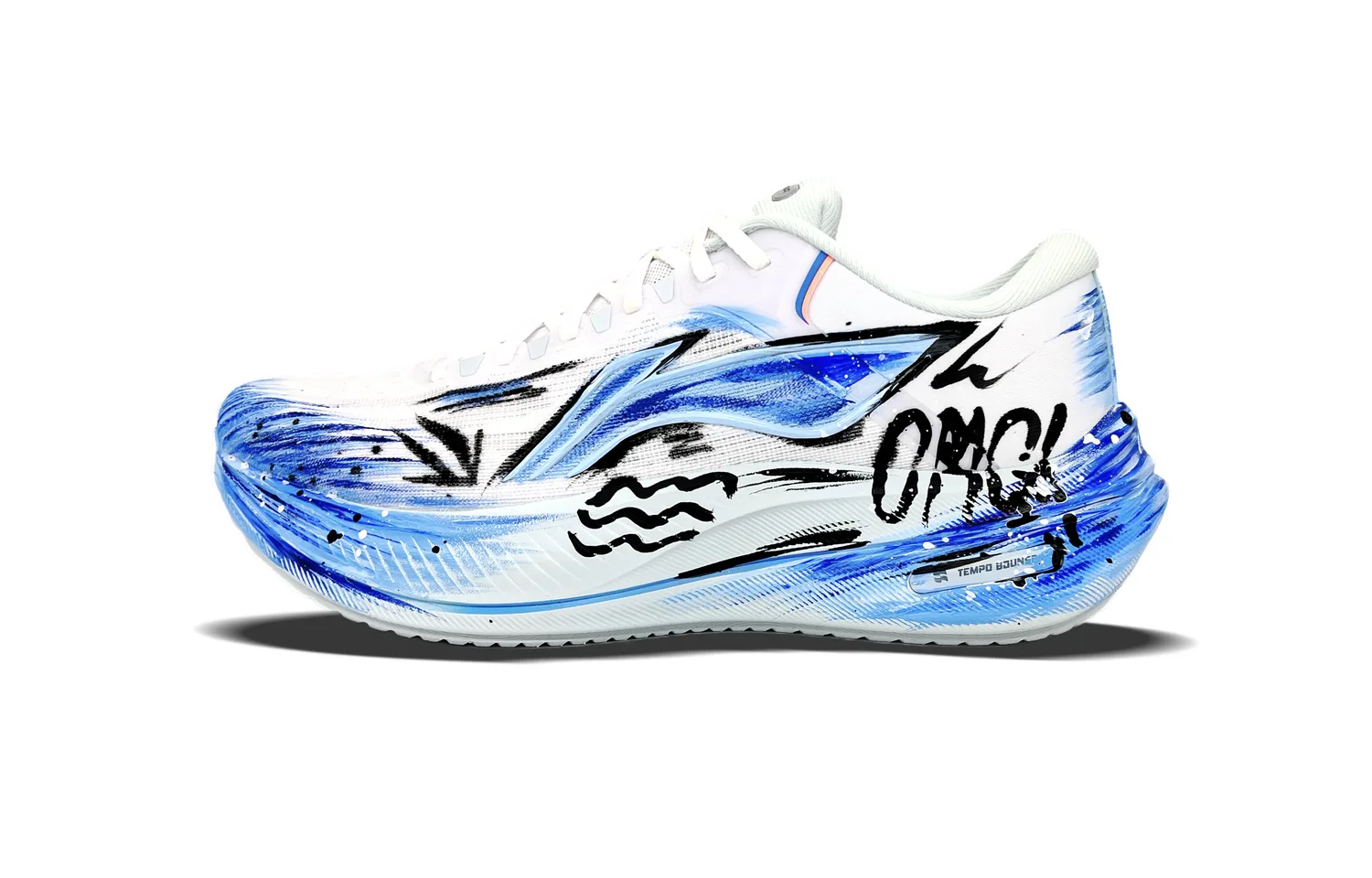 Li-Ning Yueying 5 Cushioning Slip Resistant Abrasion Resistant низкие кроссовки для повседневных тренировок и длительного бега, wave — фото 3