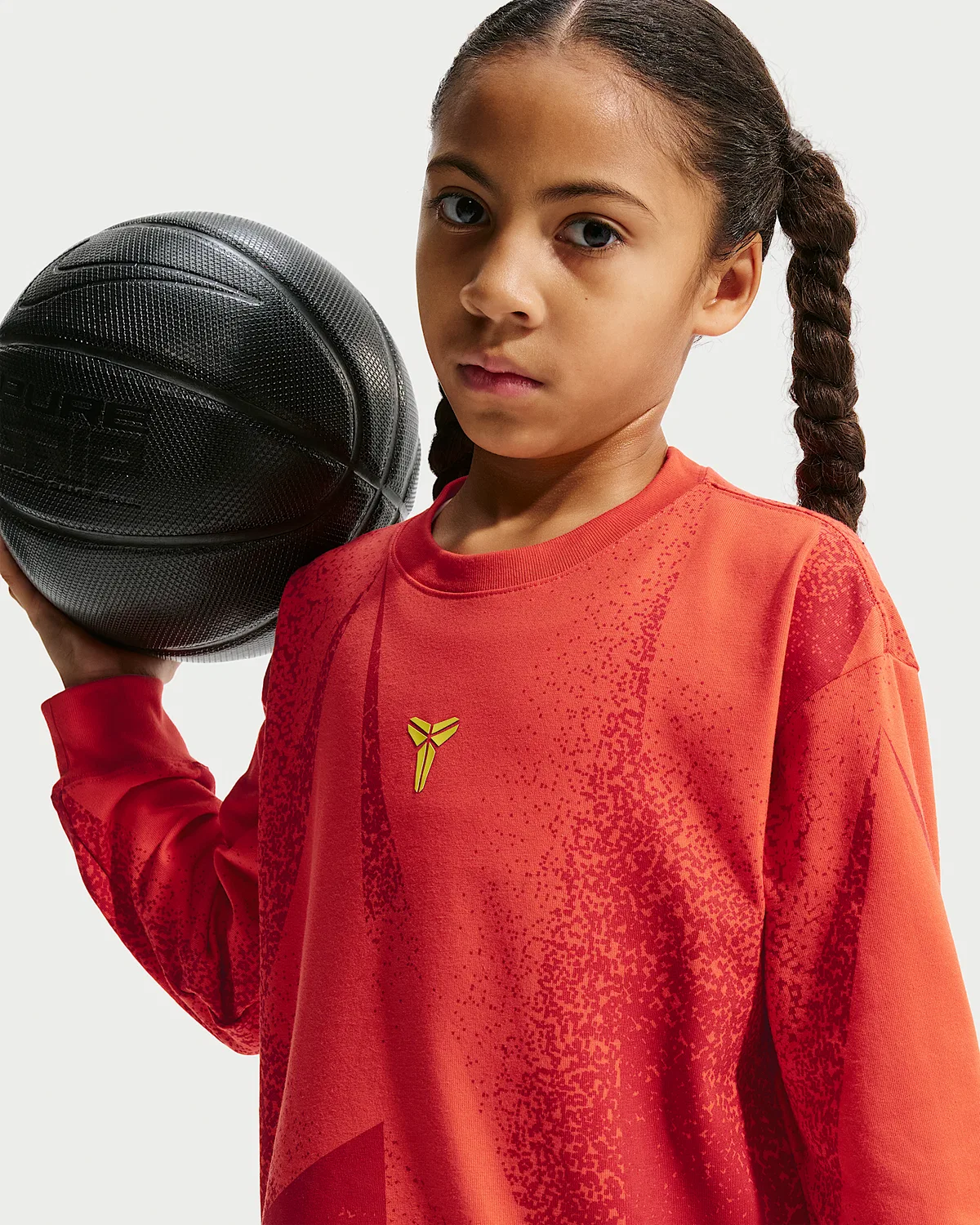 Детская футболка с длинным рукавом Dri-FIT Max90 Kobe, Light Crimson — фото 3