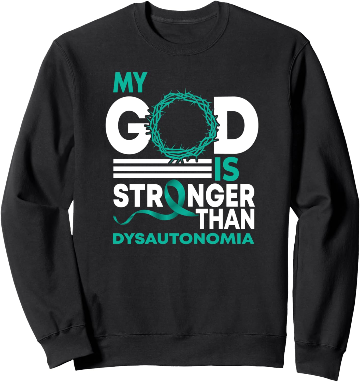 

Толстовка с лентой «Мой Бог сильнее, чем дисфункция вегетативной нервной системы», черная Dysautonomia Awareness Day Week Month Cf0, Черный, Толстовка с лентой «Мой Бог сильнее, чем дисфункция вегетативной нервной системы», черная Dysautonomia Awareness D