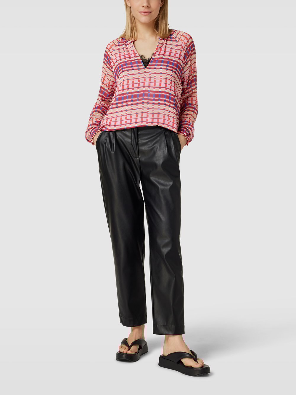 

Блузка с узором по всей поверхности Esprit Collection, розовый