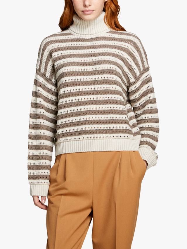 

Джемпер с круглым вырезом в полоску SISLEY, разноцветный