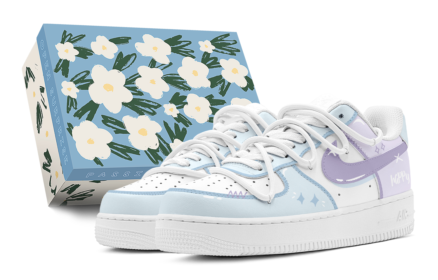 

Nike Кроссовки Air Force 1 с низким верхом, противоскользящие, износостойкие, мужские, для скейтбординга, синие, фиолетовые