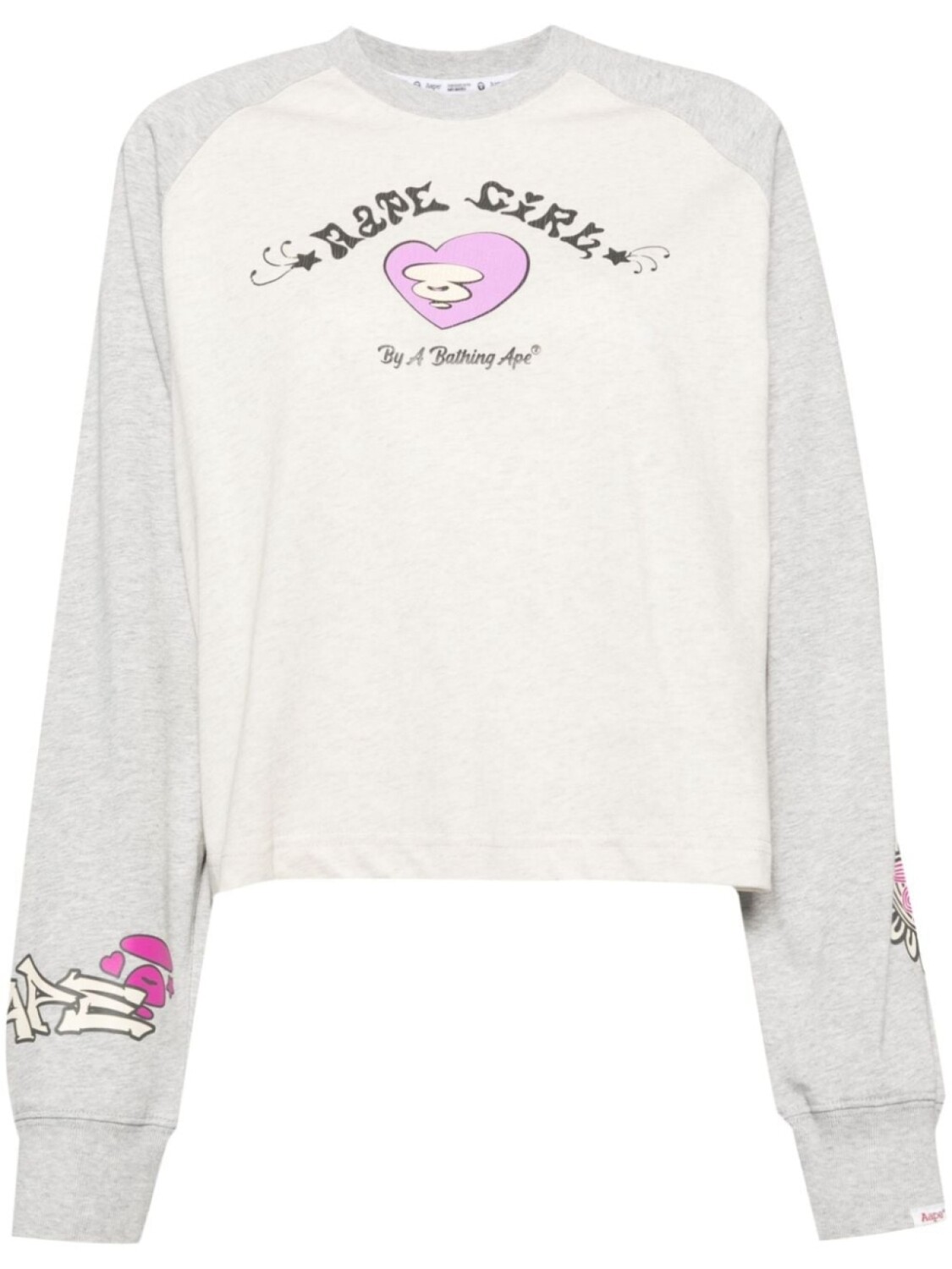 

AAPE BY *A BATHING APE футболка Moonface с логотипом, нейтральный цвет