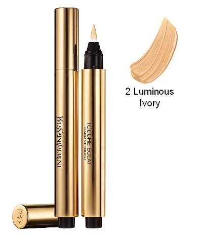 

Консилер-осветлитель 2 Luminous Ivory, 2,5 мл Yves Saint Laurent, Touche Eclat