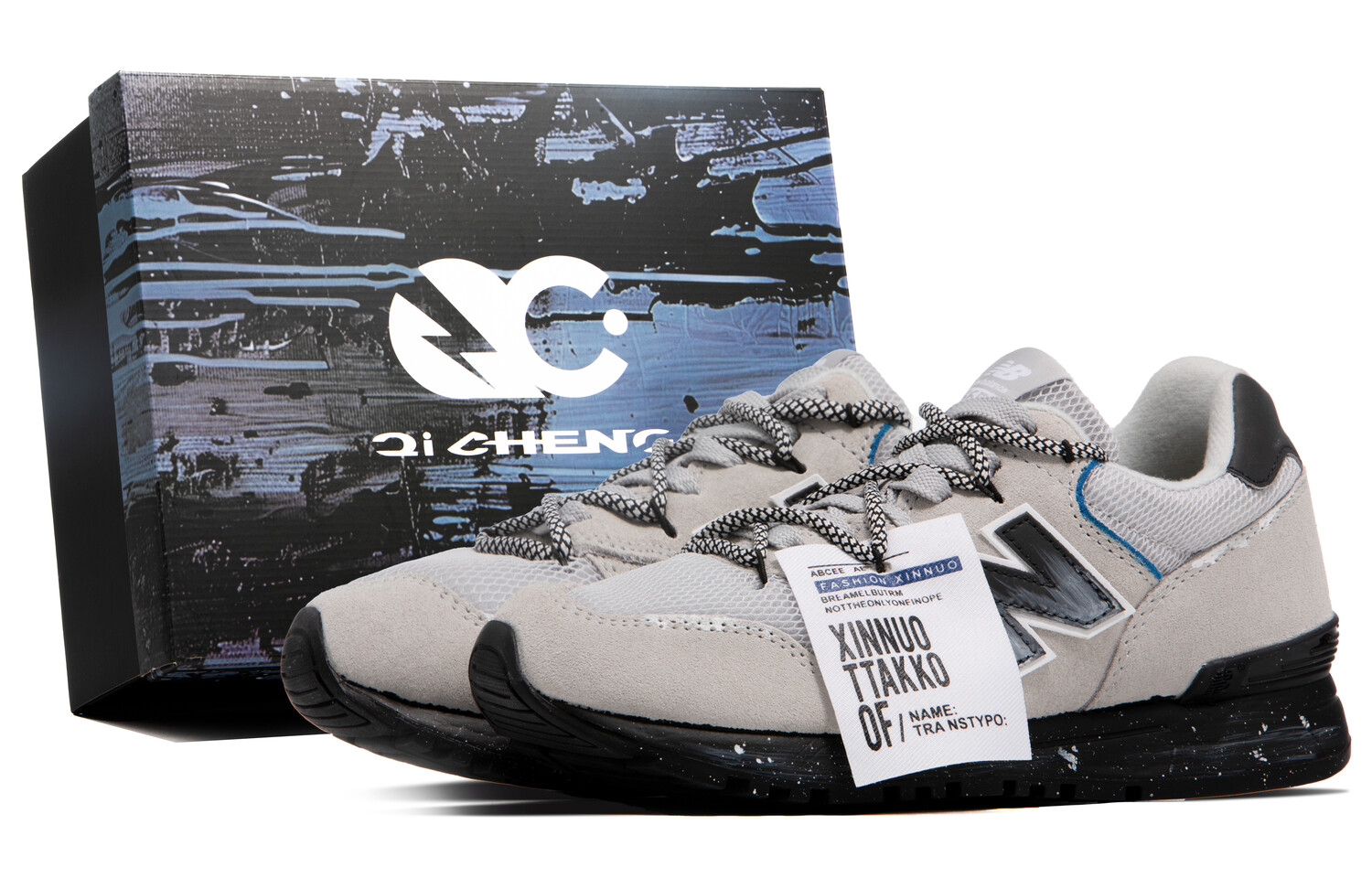

Кроссовки NB 565 унисекс средней высоты серые/черные/белые New Balance