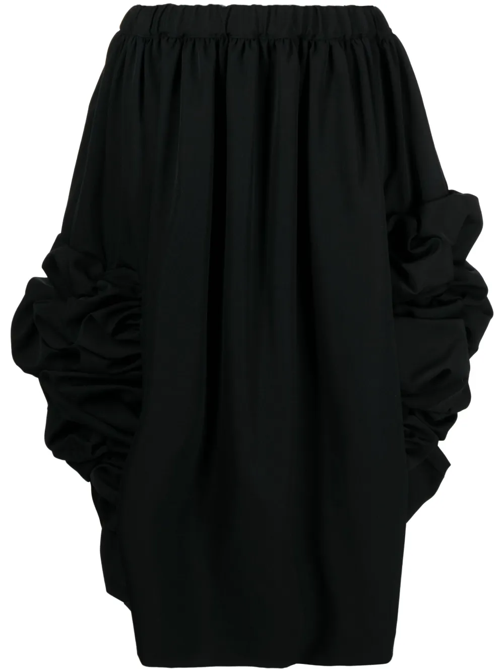 

Юбка миди со сборками COMME DES GARCONS, черный