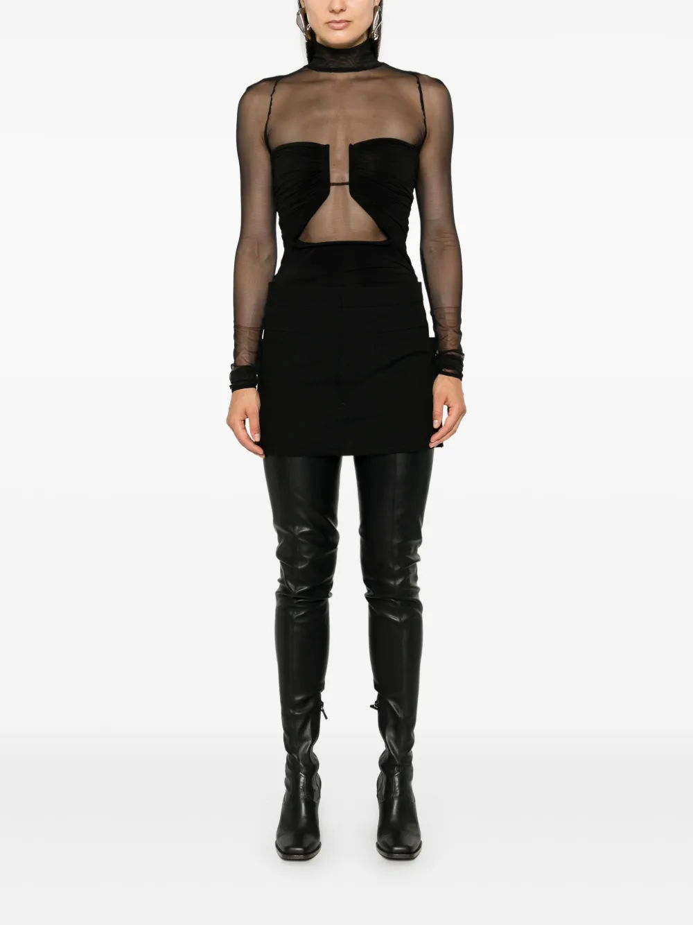 

Юбка мини Cut-Off Rick Owens, черный